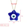 Mode turc mauvais œil coeur étoile pendentif collier ras du cou chanceux yeux bleus clavicule chaîne collier bijoux de fête pour femmes filles cadeau