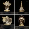 Night Lights 3D Lampa LED Creative Nowość iluzja Dzieci sypialnia Święta Dziecko Prezent Bożego Narodzenia