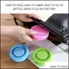 Other Drinkware 4 Colors Sile Folding Cup Outdoor Cam Telescopic Collapsible Water Travel Saucers Portable Drinking Bottle Drop Deliv Dhhs4