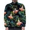 Men's Jackets Long Sleeve Jacket Coats Sweatshirts Man Women Runing Sport Autumn Winter Zipper Jaqueta Masculina Tropical Palm Leaves