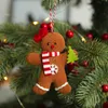 Christmas Decorations 3pcs Gingerbread Man Doll Ornaments Xmas Tree Hanging Pendant Decor for Home Navidad Year 220914