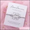 Charm Bracelets New Hand Briaded Autism Speaks Bracelet Awareness Friendship Puzzle Charm Ing Inspirational Gift Drop De Naturalstore Dhzei