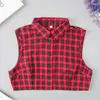 Boogbladen volwassen dames plaid nep kraag afneembare kragen voor vrouwen revershemd valse blouse nep kraagie