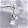 Silver autêntico 925 SERLING SIERS PENDENTE PENDENTE DE CHARM CHARM ENVIADO JOIXAS EUROPEANAS CONJUNTO DE BRACELAS