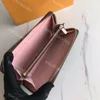 clemence wallet M60742 مصمم حقيبة لون الذهب الأجهزة الفاخرة محفظة طويلة 8 فتحات بطاقة الائتمان t خاص محفظة قماشية للنساء مضغوط جيب عملة زهرة البني