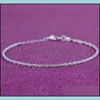 Anklets sier pläterade charm ankletter 2mm bredd blommor koppar fot smycken ornament kvinnor mode delikat armband 2 1ys m2 droppavlag dh8mc