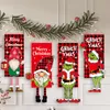 Christmas Decorations Door Hanging Banner Faceless Doll Merry Tree For Home Xmas Ornaments Pendant Navidad Noel 1pc 220914