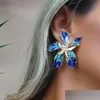 Charme Or Grande Fleur Goutte Dangle Boucle D'oreille Pour Les Femmes À La Mode En Métal Flral Géométrie Parti Bijoux Cadeau 5621 Q2 Livraison 2021 Boucles D'oreilles Dhse Dhon6