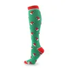 Nya julstrumpor för män och kvinnor Fahion Sports Pressure Socks Tryck på kompressionsstrumpor