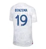 22 23 Benzema Mbappe Griezmann Soccer Jersey French Kante Pogba Zidane Giroud Matuidi Kimpembe Varane Pavaro Équipement Maillot de Football Shirt Men Kid Kit Kit Kit
