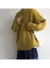 Tricot de tricots pour femmes houzhou pull surdimensionné solide femme coréenne mode automne l'hiver gris tricoté femelle harajuku blue pullor tops 220915