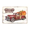 Pumpkin Christmas vintage poster tin bord metalen schilderplaat bedankt retro metalen borden plaque bar pub keuken huisdecor Halloween kookstaartje cadeau 20x30cm