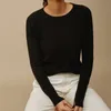 Adishree femme tricots t-shirts femme hiver 100% pulls en cachemire et pulls tricotés auntmun haute qualité chaud femme col rond haut noir 220915