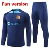 ANSU FATI Camisetas de survêtements de football 22 23 LEWANDOWSKI Half Zipper Jacket SURVÊTEMENT hommes et enfants SURVÊTEMENT barca SET garçons adultes TRAINING SUIT Barcelona