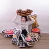 베개 만화 인간 제작 던지기 창의적 불규칙 모양 플러시 베개 귀여운 부드러운 동물 박제 쿠션 홈 장식