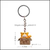 Key Rings 3Cm Cute Cartoon Key Chain Begging For Naughty Japanese Style Cat Pendant Personality Keychain Bag Jewelry Keyring 1374 D3 Dhofc