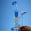 Torus Hookahs Bent Tube Glass Bong Ratchet Percolator Oil Dab Rigs Inverterade duschhuvudr￶kr￶r tjocka glasvattenledningar Gr￶n bl￥ bongs med 14 mm sk￥l