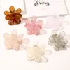 Clip per artigli per capelli a forma di fiore coreano per donne Ragazze Barrette Artigli per capelli di granchio Coda di cavallo Forcine per bagno Barrette Accessori per copricapo Stile trasparente