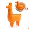 Tea Strainers Tea Infuser Food Grade Sile Alpaca Shaped Strainers Creative Filter Loose Diffuser Reusable Drop Delivery 2021 Home Gar Dhg1Z