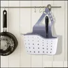 Hanging Baskets Kitchen Tools Utensils Double Pocket Storage Hanging Basket Drainer Home Bathroom Sink Rack Holder Gadgets Drop Deliv Dhmlf