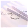 Lien Chaîne 925 Sterling Sier Nouveaux Bijoux De Haute Qualité Mode Femme Bracelet Rétro Simple Longueur 20 Cm Drop Delivery 2021 Bracelets Dh Dhbbj