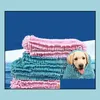 Toilettage pour chiens Fibre Toilettage Serviette de bain pour animaux de compagnie Chien Chat Peignoir Forte couverture d'absorption d'eau pour grand moyen petit goutte à séchage rapide Dhvsc