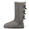 Botas mulheres botas de neve cl￡ssicas 3 arco castanha preta cinza menina de chocolate