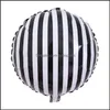 Dekoracja imprezy 18 -calowa czarno -biała krata w paski aluminium balon dekoracja ślubna bar urodzinowy ktv layout folia balony dhhxk
