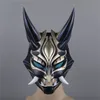 Maski imprezowe genshin Impact Cosplay Mask Xiao żywica Full Face Mask Halloween Akcesoria Props 220915