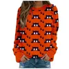 Kvinnors hoodies halloween plus size kvinnors pumpa tryck tröjor harajuku kawaii överdimensionerade hoodie kvinna kläder sudadera