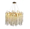 Luxe deco indoor verlichting gouden tak kroonluchter led hanglampen dineren hangende lamp g9 led luster kristal