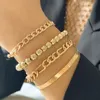 Многослойные простые змеиные браслет дамы Boho Fashion Creative Gold Metal Bead Bracelets Girls Charm Jewelry