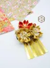 Party Supplies Handgemachte Baumwolltuch Haarschmuck Sakura Japanischer Kopfschmuck Hanfu Kimono Kopfbedeckung Haarnadel Clip F