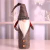 Decoração de Natal Gnomos Tampa de garrafa de vinho Handmade sueco tomte gnomos de Santa Claus Botty Toppers Bags Decorações de casa de férias 2027 E3