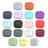 Acess￳rios para fone de ouvido para AirPods Pro 3 2 1 Cobrar l￭quido de silicone l￭quido Case de prote￧￣o contra queda com gancho anti-perdido