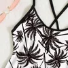 Damen-Bademode, Kokosnussbaum-Druck, Damen-Push-Up-Tankini-Set, zweiteiliger Mädchen-Badeanzug, Übergröße, Badeanzug, Strand