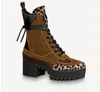 Martin Bottes Bottes Courtes LAUREATE PLATEFORME Desert Boots Designer De Luxe Femmes Semelle Épaisse Mode Polyvalent Casual Colorblock Extérieur 35-42