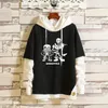 Men's Hoodies Sweatshirts Anime Undertale Sans Cosplay Costume 3D Classic Men Women Hoodie Clothing Fake Hip Hop Two Piece 220914