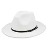 Boinas retro tophat cor de cowboy de cor sólida com cinto jazz simples ao ar livre para halloween natal coletando máscaras cosplay