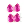 Chandelier Crystal 100pcs/Lot 38mm Pendant Rose Color Glass Almond Prisms For Home Decorartion