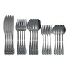 Flatvaror sätter 20st färgglada bestick set knivar gaffel te sked servis rostfritt stål kök silver