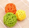 Juldekorationer 3cm 5 10st 12Colors Rattan Ball Ornament Home Christmas Birthday Wedding Party Kids Toys Trays Wood Balls 220914