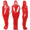 Halloween cosplay PVC Kunstleer Catsuit Kostuums Kap Masker unisex Sexy volledige Bodysuit mummie panty