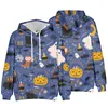 Men s hoodies tröjor y2k halloween dag vinter grunge långärmad tröja casual hooded jacka streetwear 12 220914