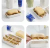 Dishes Creative Modern Simple Bathroom 13.2x8.5x2.5cm Anti Slip Bamboo Fiber Soap Dish Tray Holder B0915