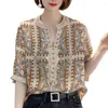 Женские блузки 3D режущая антипроливающаяся винтажный принцип буровой рубашка рубашка рубашка для рубашки