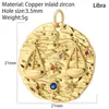 Charms 12 Constellatie Zodiac voor sieraden maken hanglijsten Goudkleur Diy Neckalce armband oorbellen Accessoires