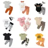 Set di abbigliamento Neonate Ragazzi Vestiti Set Camouflage Manica corta Lettera Stampata Tuta TopPantaloni Bambino Estate Autunno 220915