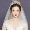 Headpieces Jeweled Bridal Crowns 2022 High-end Luxurious Fashion Wedding Crown Tiaras Hair Accessories For Prom Birthday Costume Party