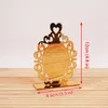 Party Decoration Personalized Acrylic Mirror Table 12cm High Stand For Wedding Bride Gifts House Moving Ornament 10pcs/Lot